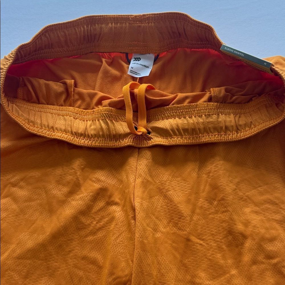 All in Motion Men's Orange Athletic Training Shorts Size Medium - Picture 4 of 5